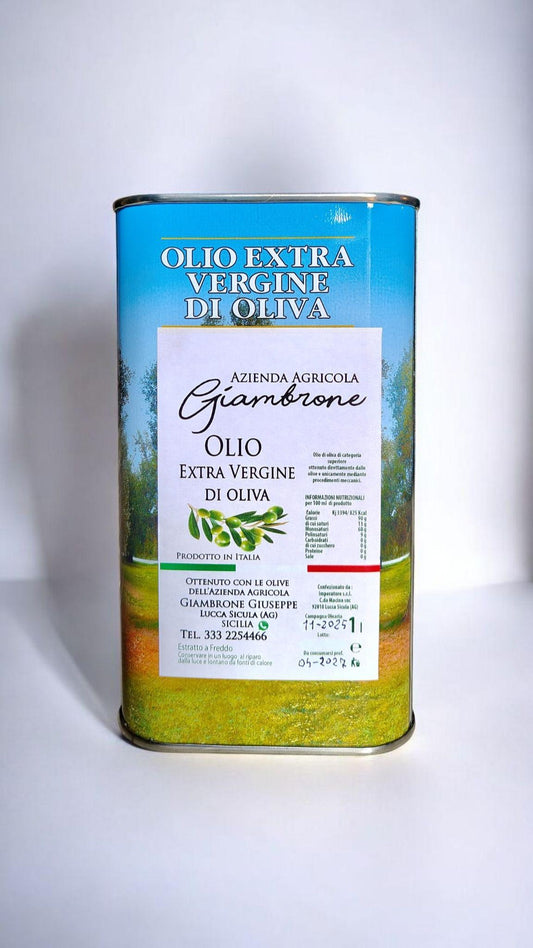 Organic Sicilian Extra Virgin Olive Oil — 1L Tin (2025 Harvest)