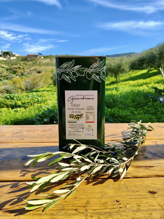 Organic Sicilian Extra Virgin Olive Oil — 5L Tin (2025 Harvest)